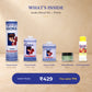 What's inside the Asoka Ritual Set – Prime: Prime Sandalwood Talcum Powder 300g, 70g and 35g with Amla Brilliantine 30g and Cherish Rosewater 100ml