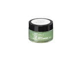 Asoka-C Amla Brilliantine 30 gm green glass jar with black lid, angled front view