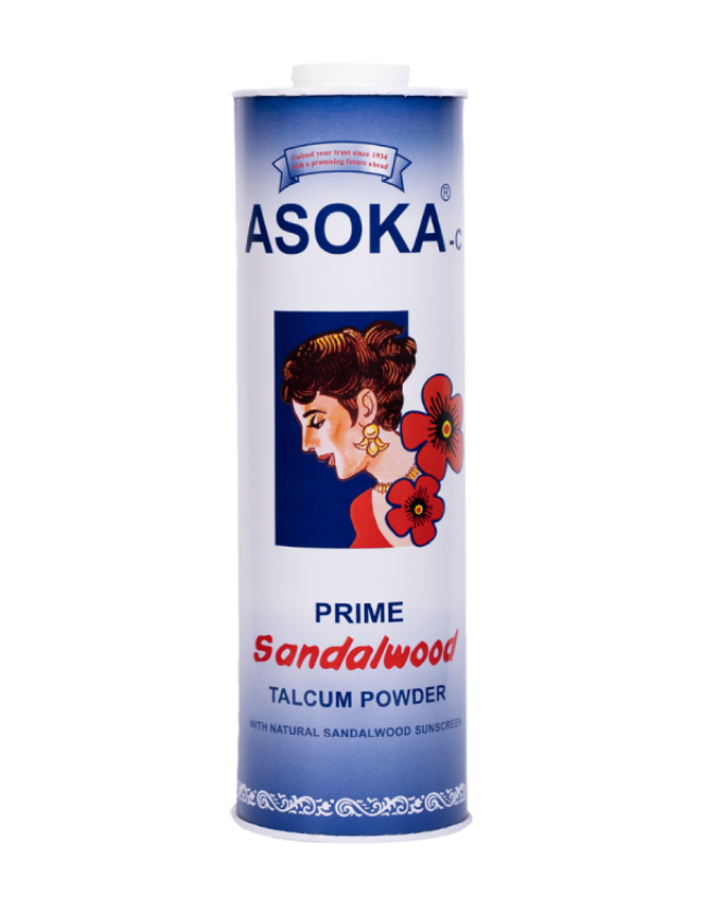 Asoka-c Sandalwood Talcum  Powder Prime – Pack of 3