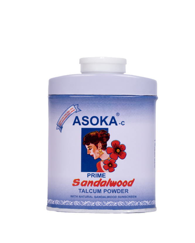 Asoka-c Sandalwood Talcum Powder Prime – (300 & 35) Gms Pack of 2