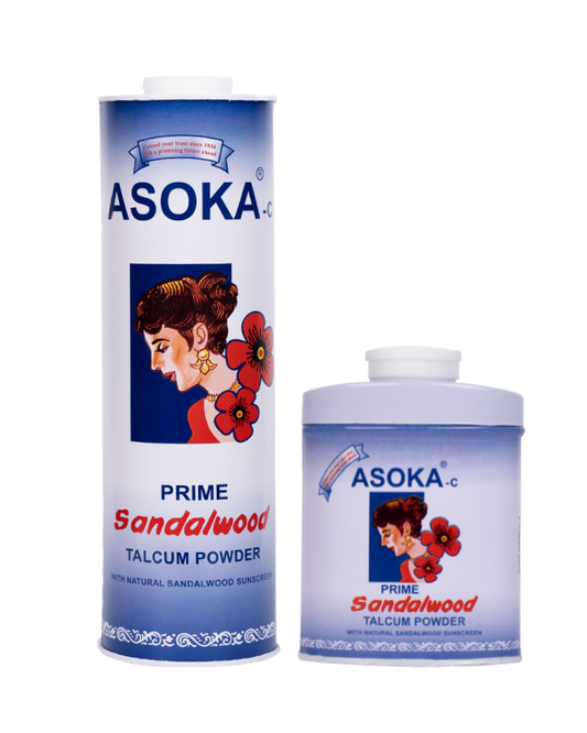 Asoka-c Sandalwood Talcum Powder Prime – (300 & 35) Gms Pack of 2