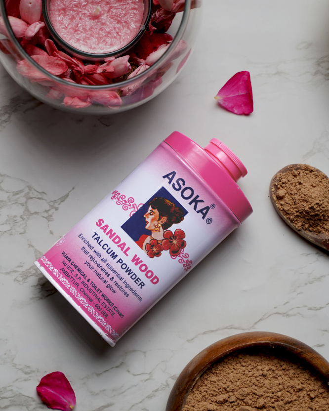 Asoka-c Sandalwood Talcum  Powder Pink